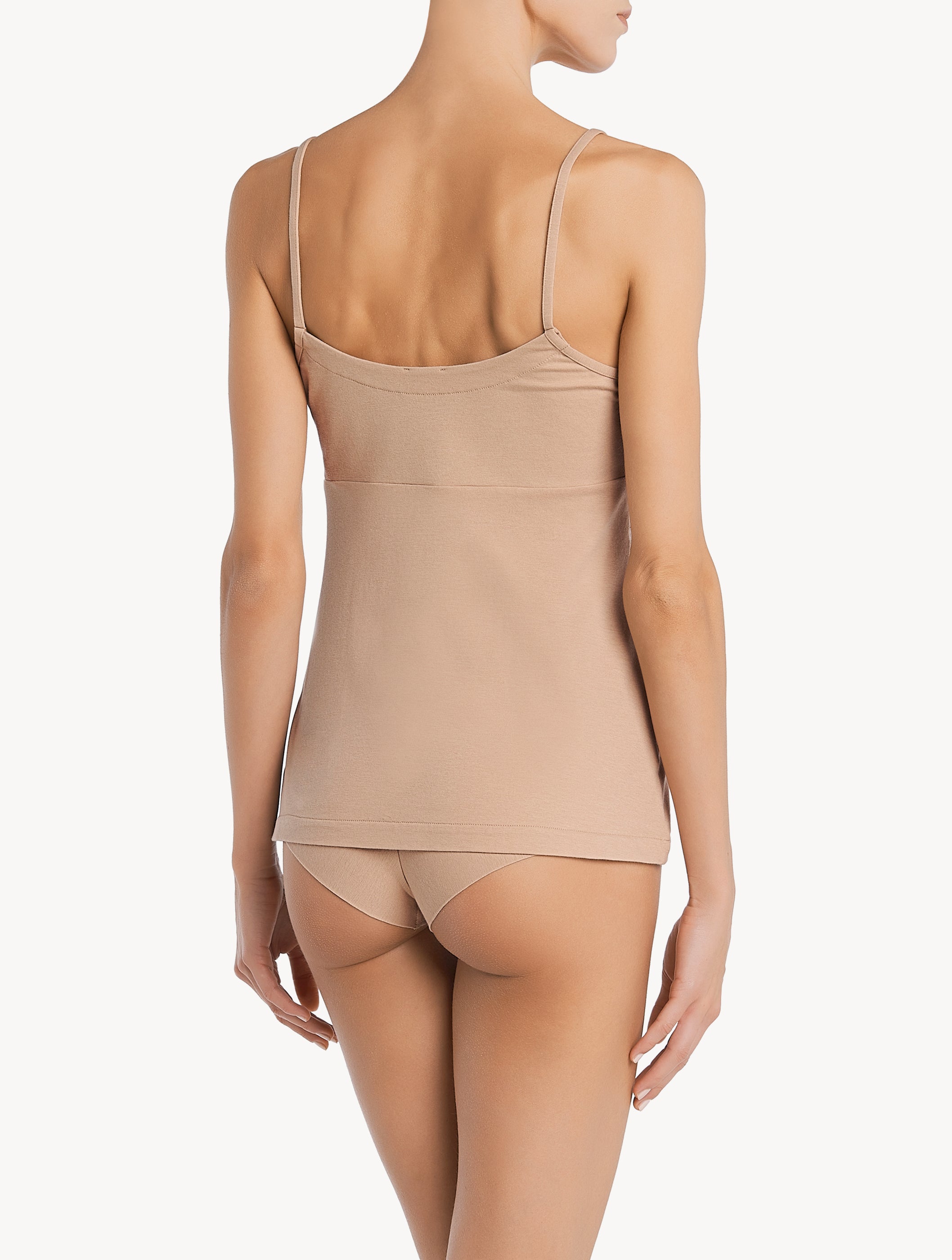 Souple Beige cotton vest top