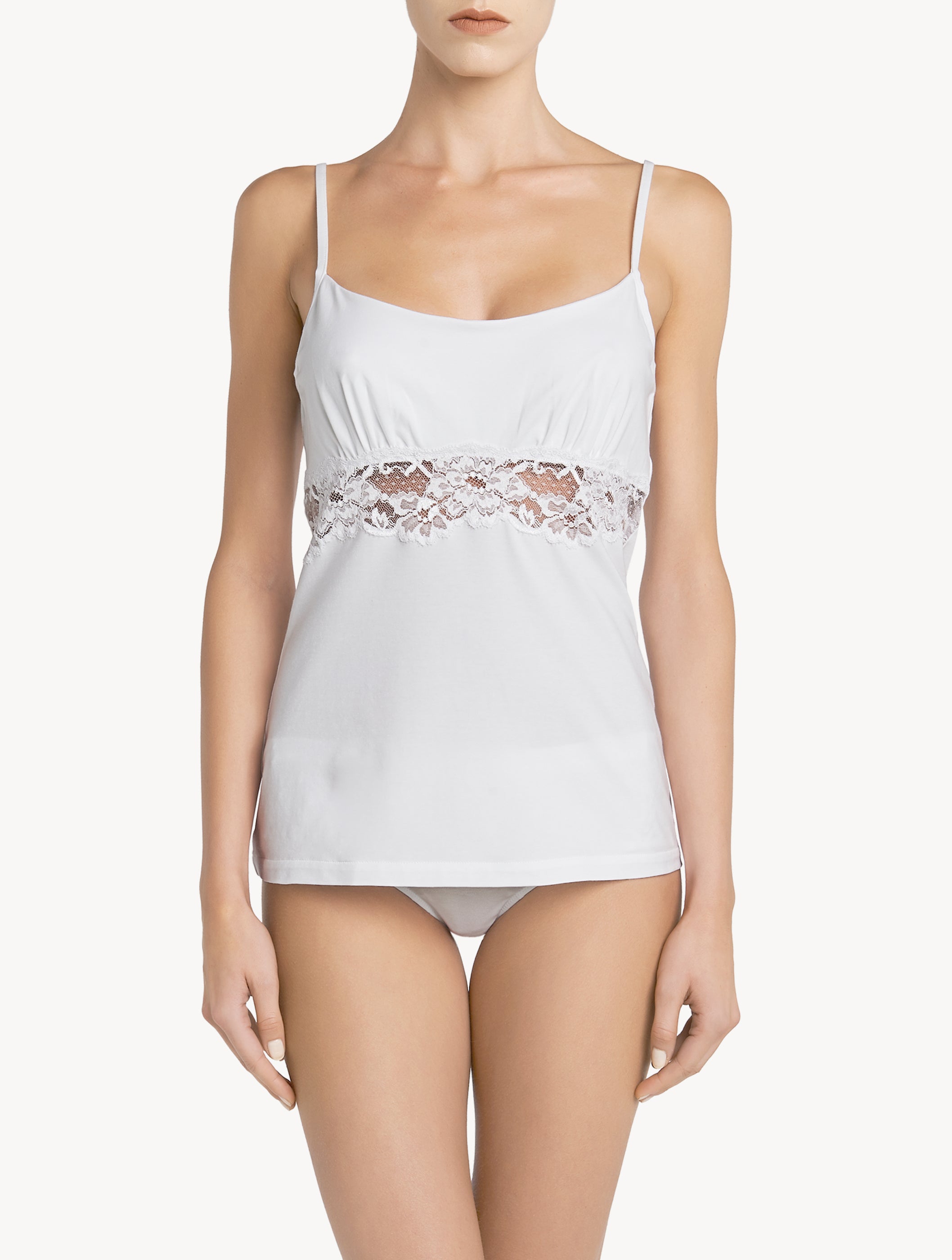 Souple White cotton vest top