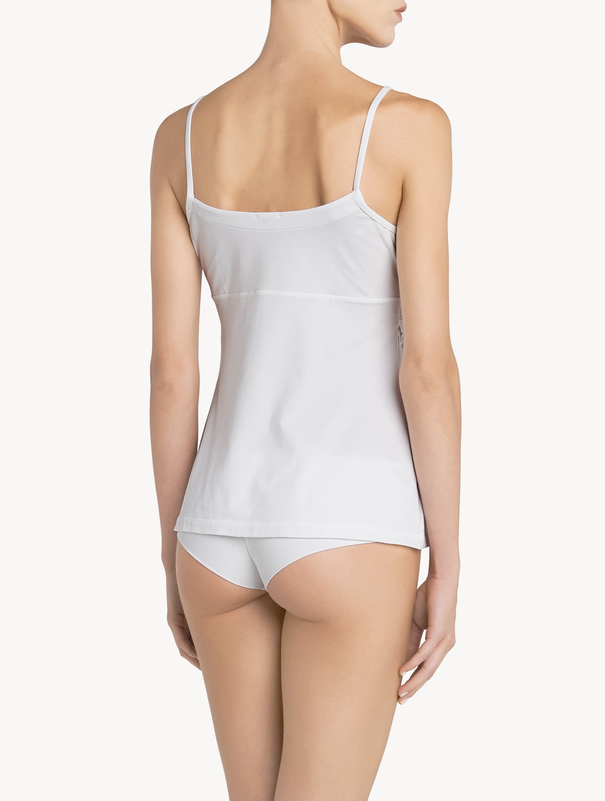 Souple White cotton vest top
