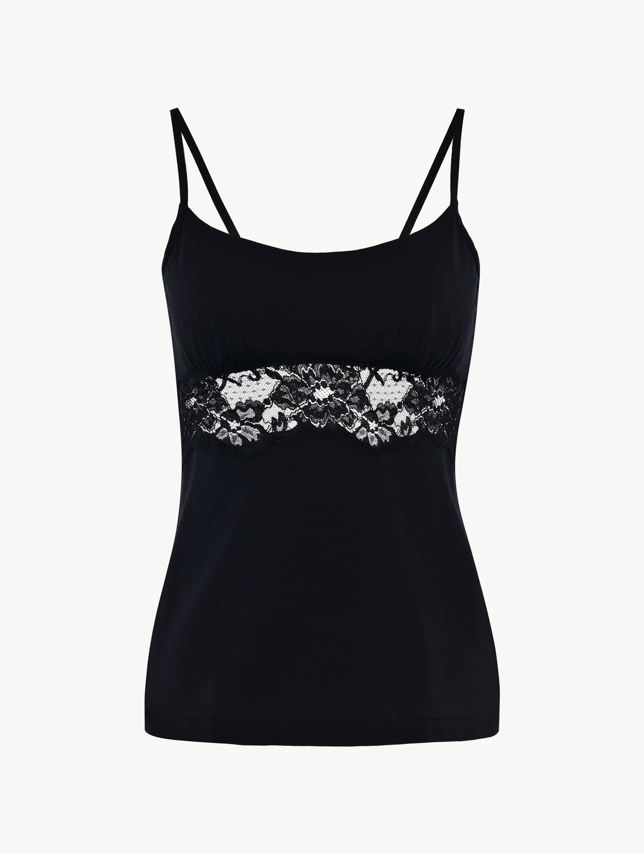 Souple Black cotton vest top