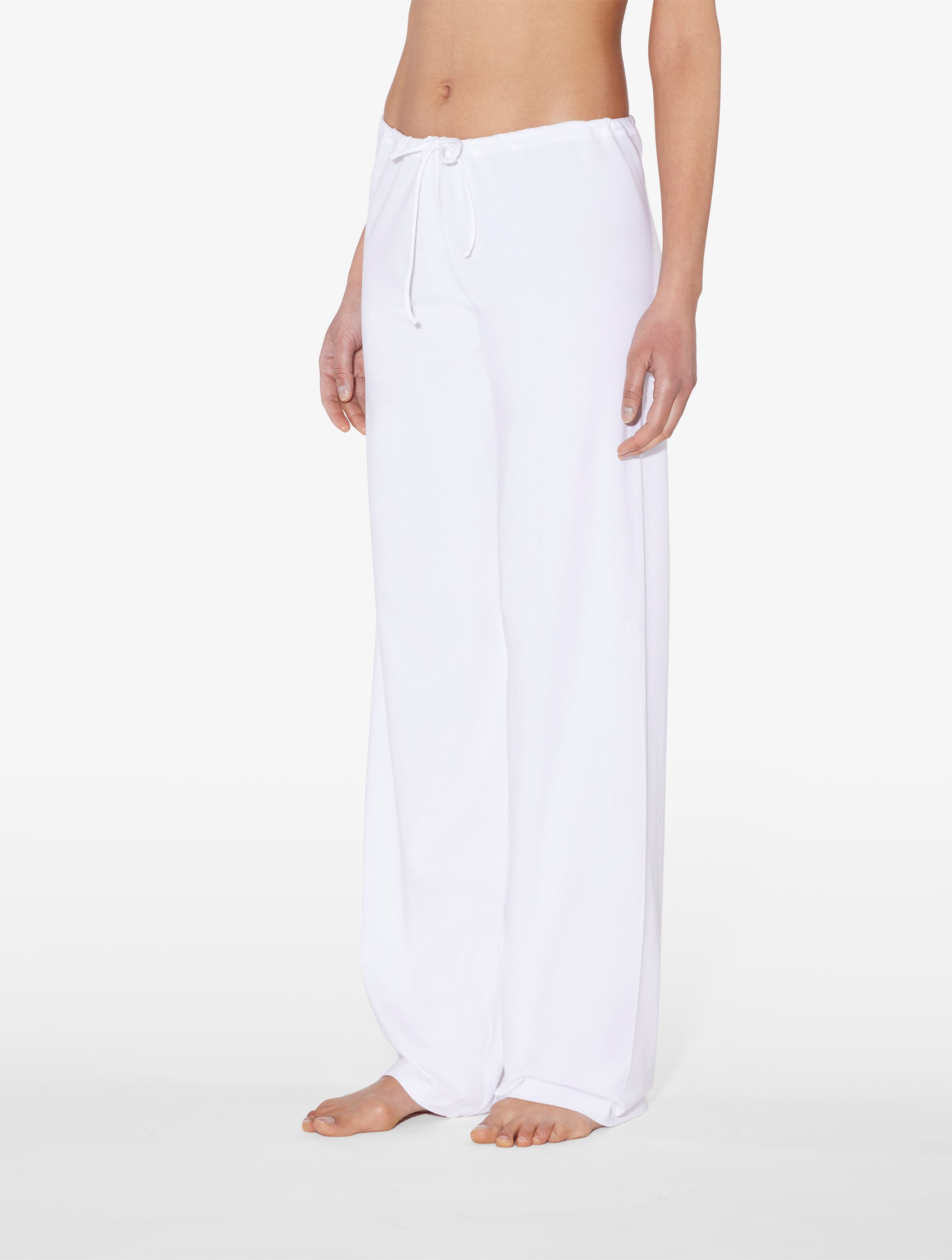 Pantalones de punto de algodón blanco Souple