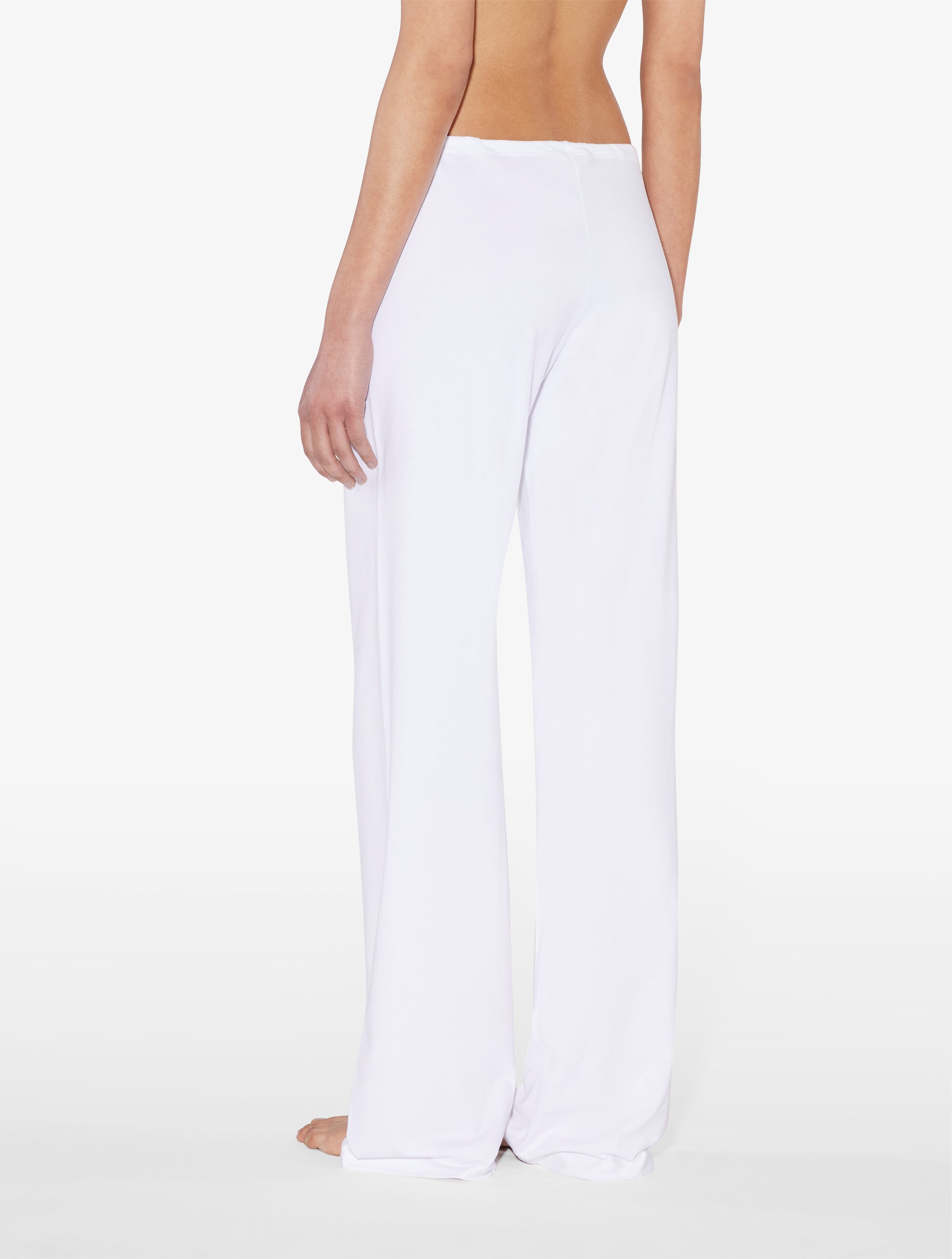 Pantalones de punto de algodón blanco Souple