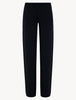 Souple Black Cotton Jersey Trousers