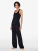 Souple Black Cotton Jersey Trousers