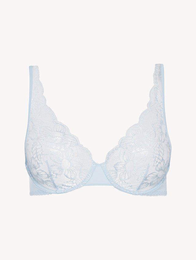 Layla Reggiseno con ferretto in lycra azzurro