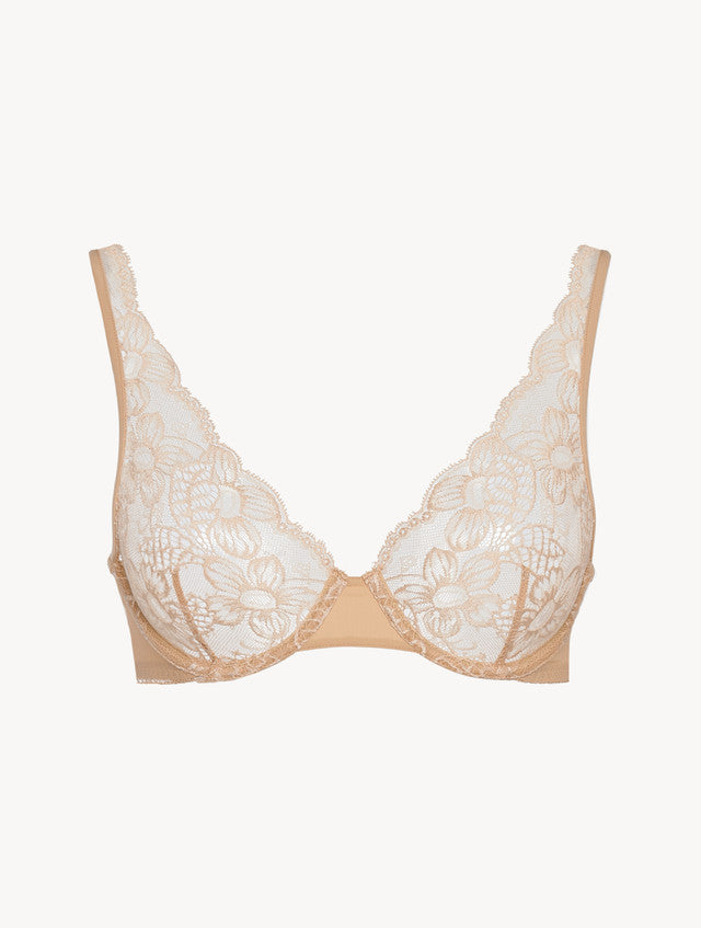 Layla Reggiseno con ferretto in lycra beige