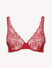 Layla Lycra Underwired bra in Red