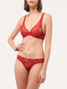 Layla Lycra Underwired bra in Red