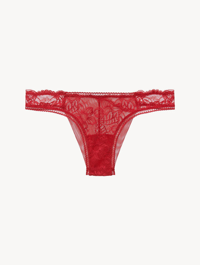 Layla Lycra Brazilian Brief in Red