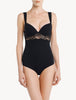 Layla Lycra Bodysuit in Schwarz