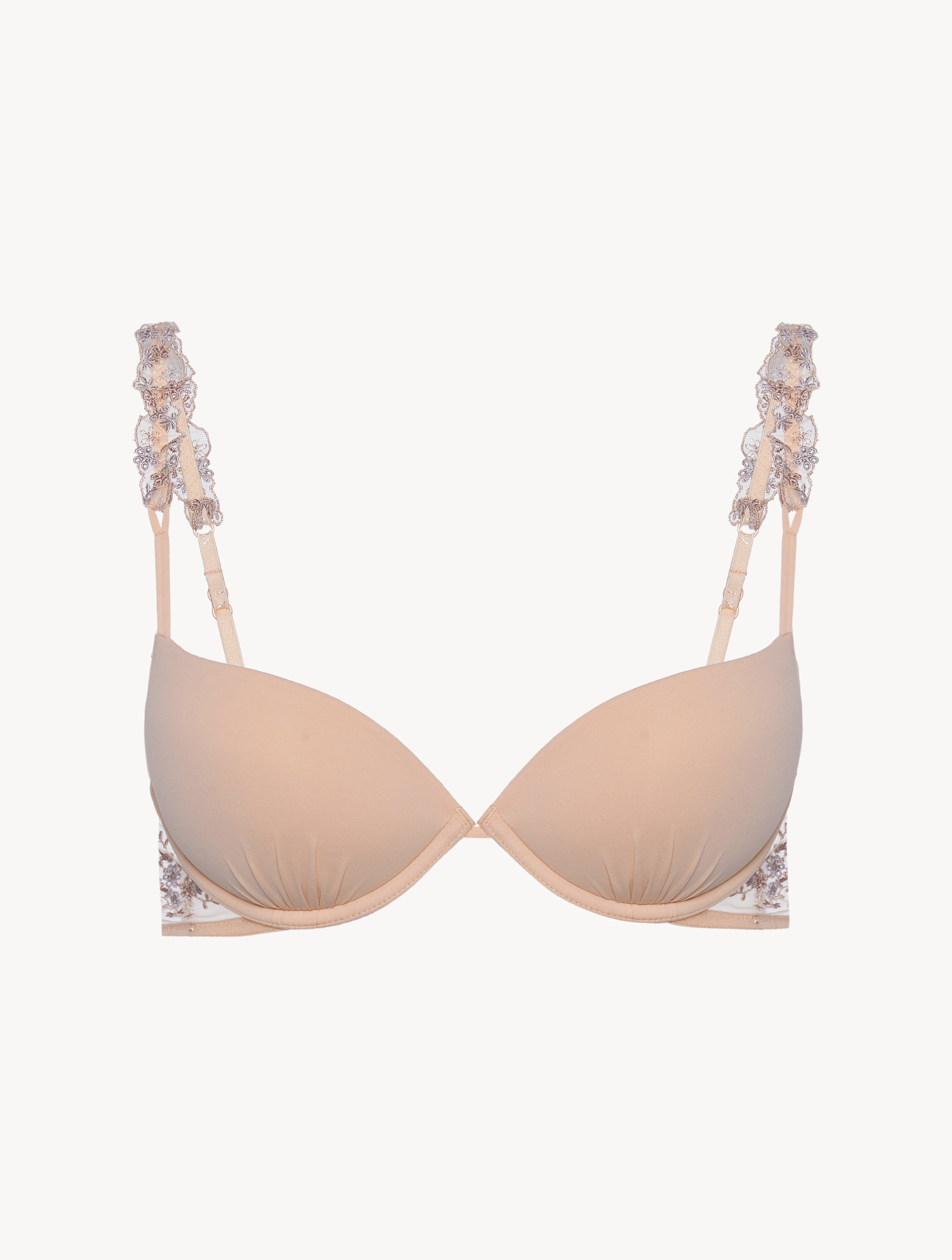 Flower Explosion Push-up-BH in Beige