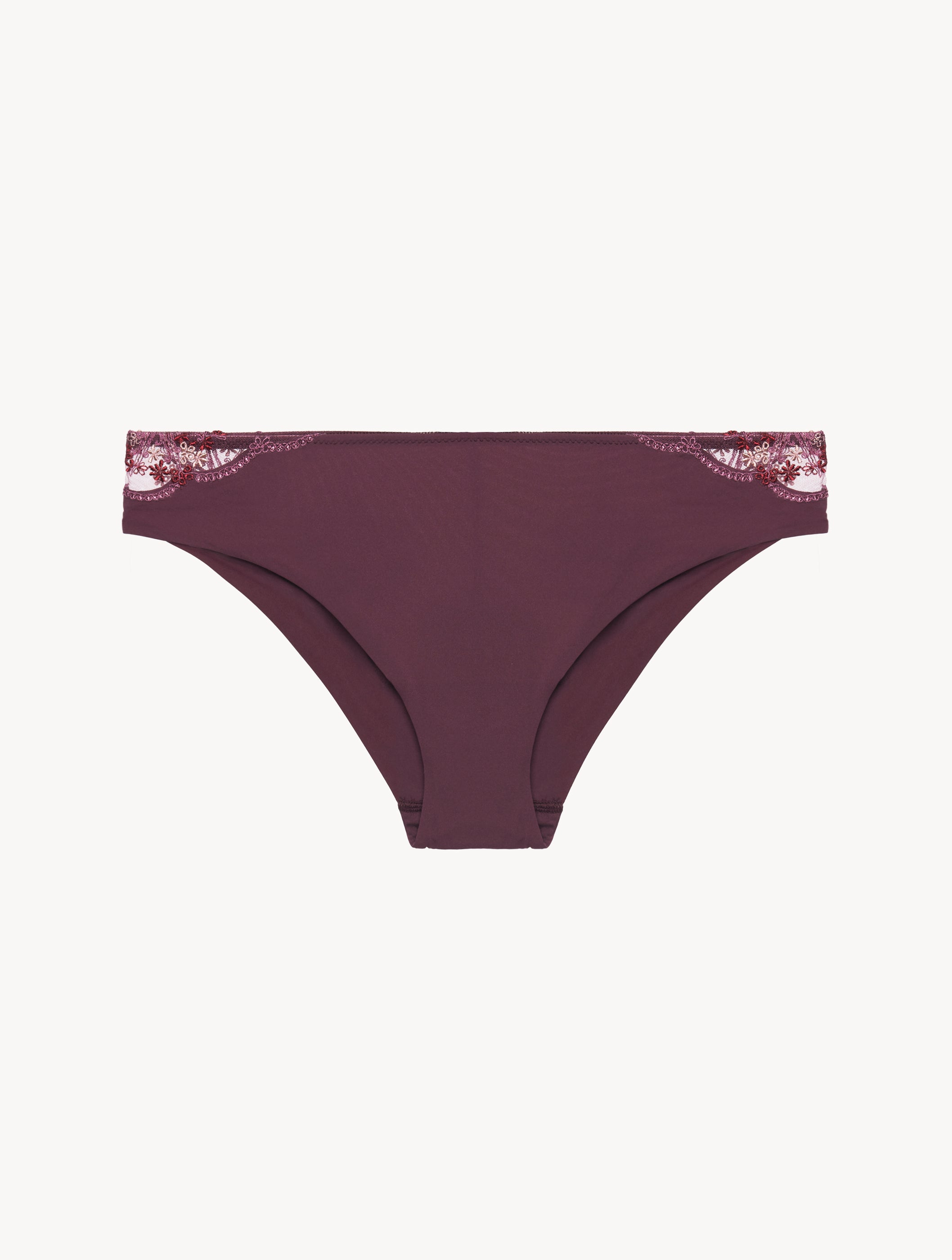 Flower Explosion Medium Briefs in Burgunder