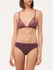 Flower Explosion Medium Briefs in Burgunder