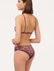Flower Explosion Medium Briefs in Burgunder