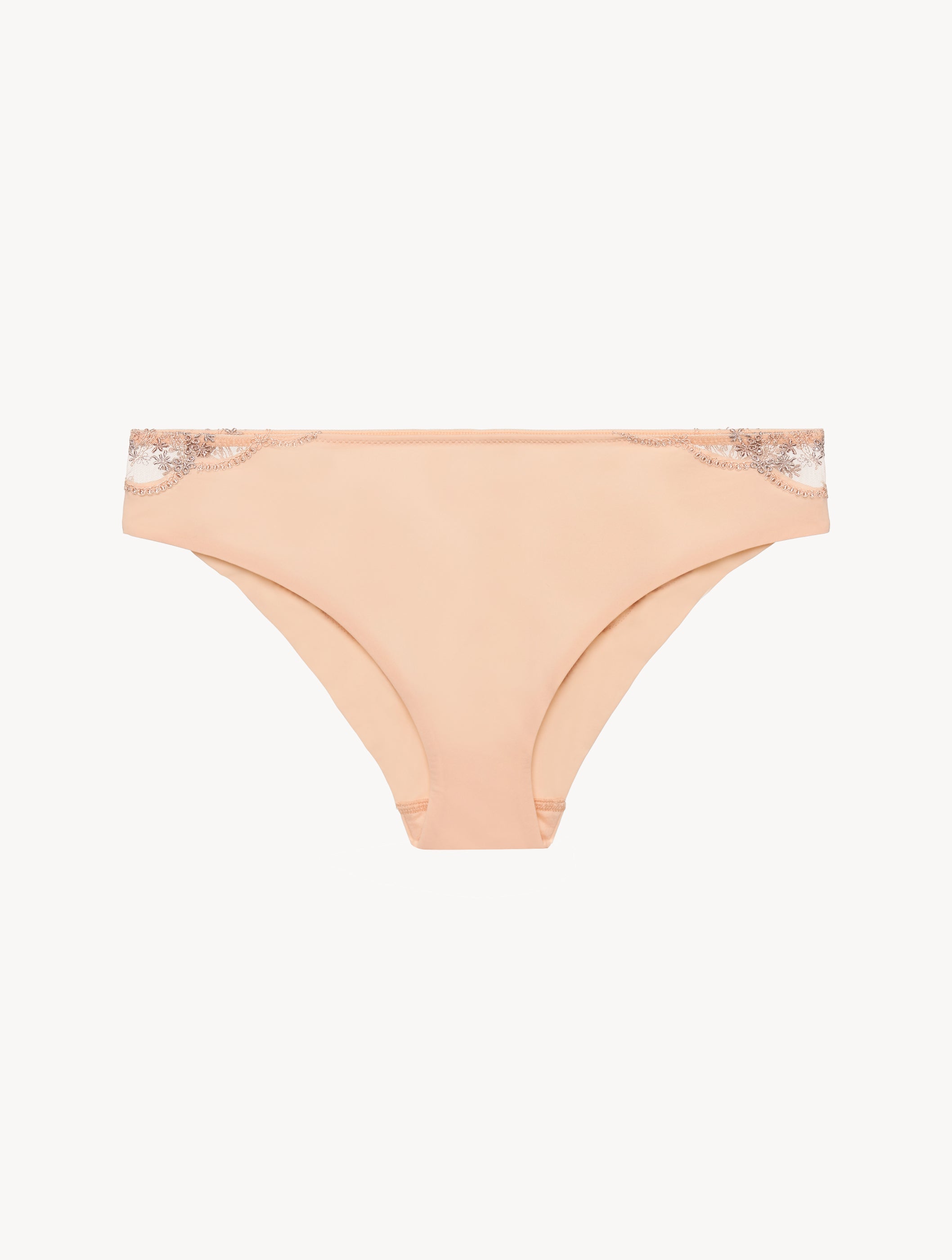 FLOWER EXPLOSION Slip Medio in Lycra eco-sostenibile beige