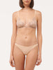FLOWER EXPLOSION Perizoma in Lycra eco-sostenibile beige