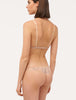 FLOWER EXPLOSION Perizoma in Lycra eco-sostenibile beige