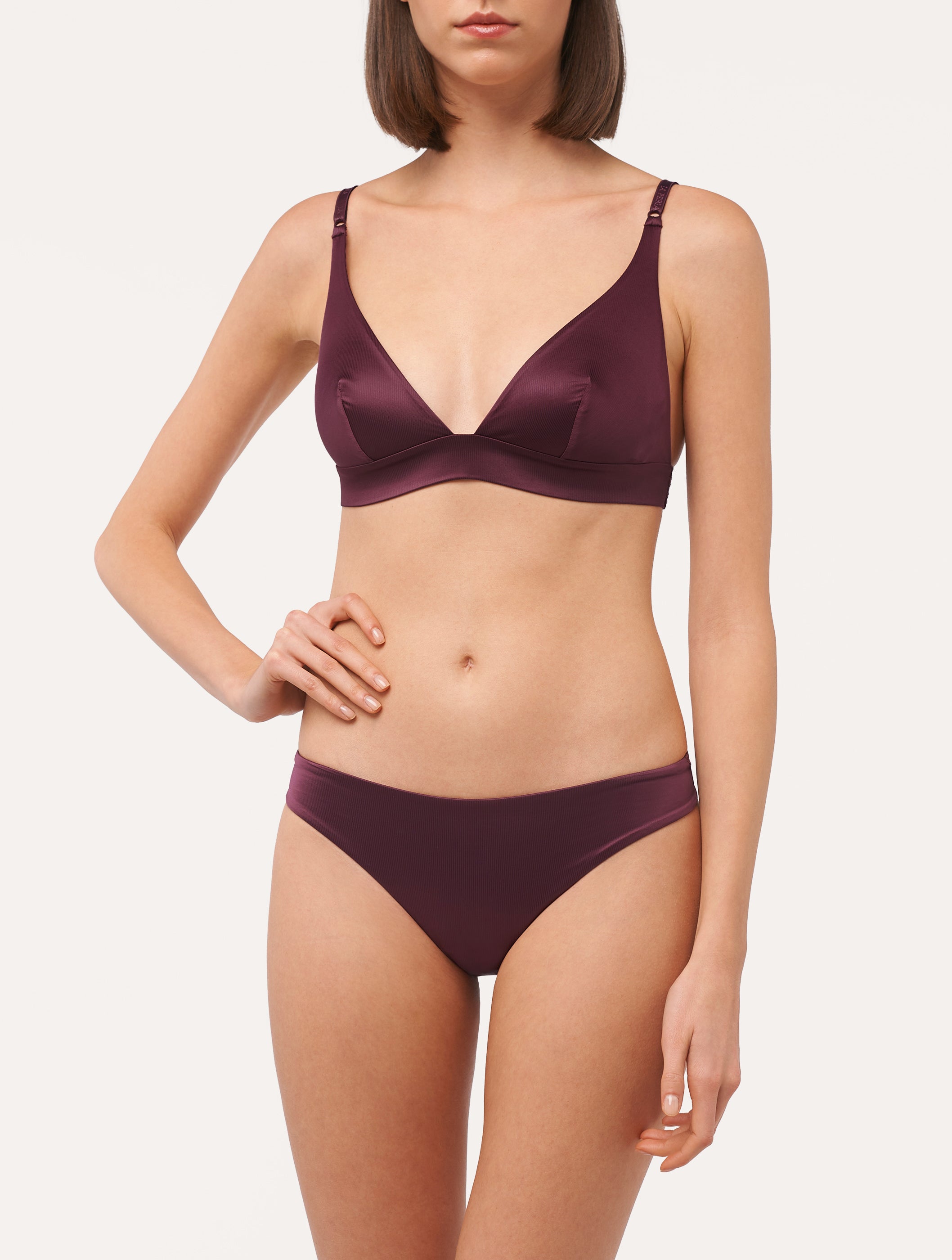Flower Explosion Brazilian Briefs in Burgunderrot