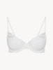 MAISON CONTOURING Reggiseno Balconette in tulle elasticizzato color bianco panna