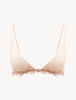 MAISON CONTOURING Triangle Bra in sand stretch tulle