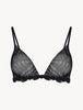 MAISON CONTOURING Triangel-BH aus transparentem schwarzem Stretch-Tüll