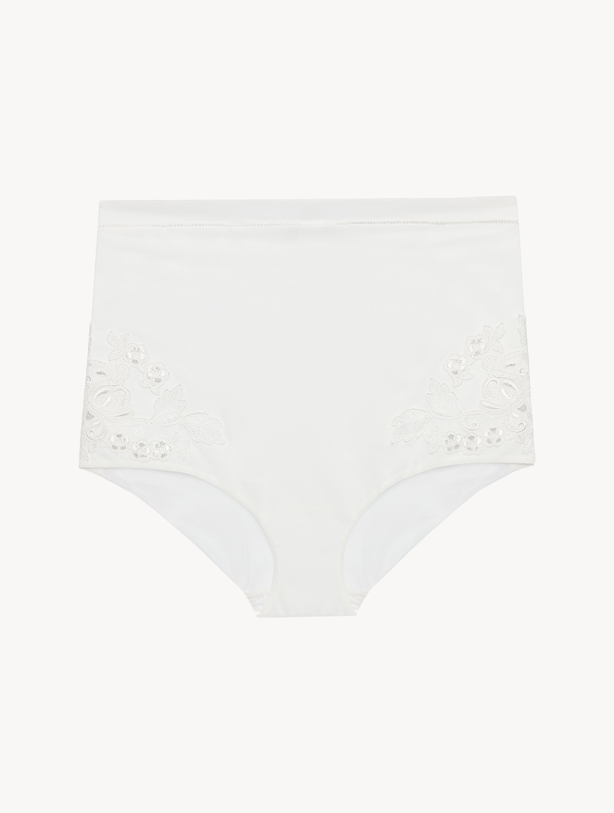 Maison Contouring Weißer High-Waist Slip aus Stretch-Tüll