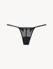 Maison Contouring Thong in sheer black stretch tulle