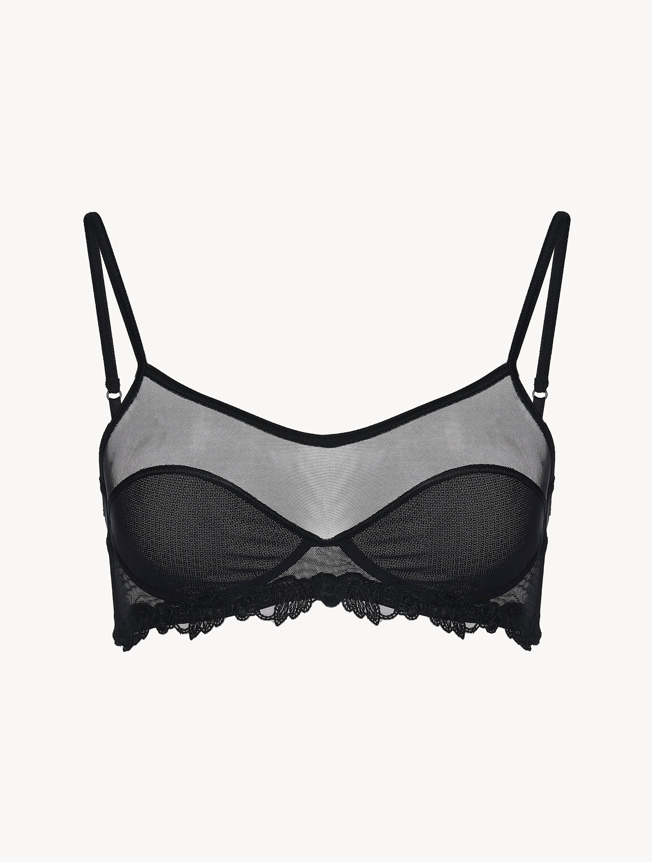 MAISON CONTOURING Bralette aus schwarzem Stretch-Tüll