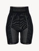 MAISON CONTOURING Shorts aus schwarzem Stretch-Tüll