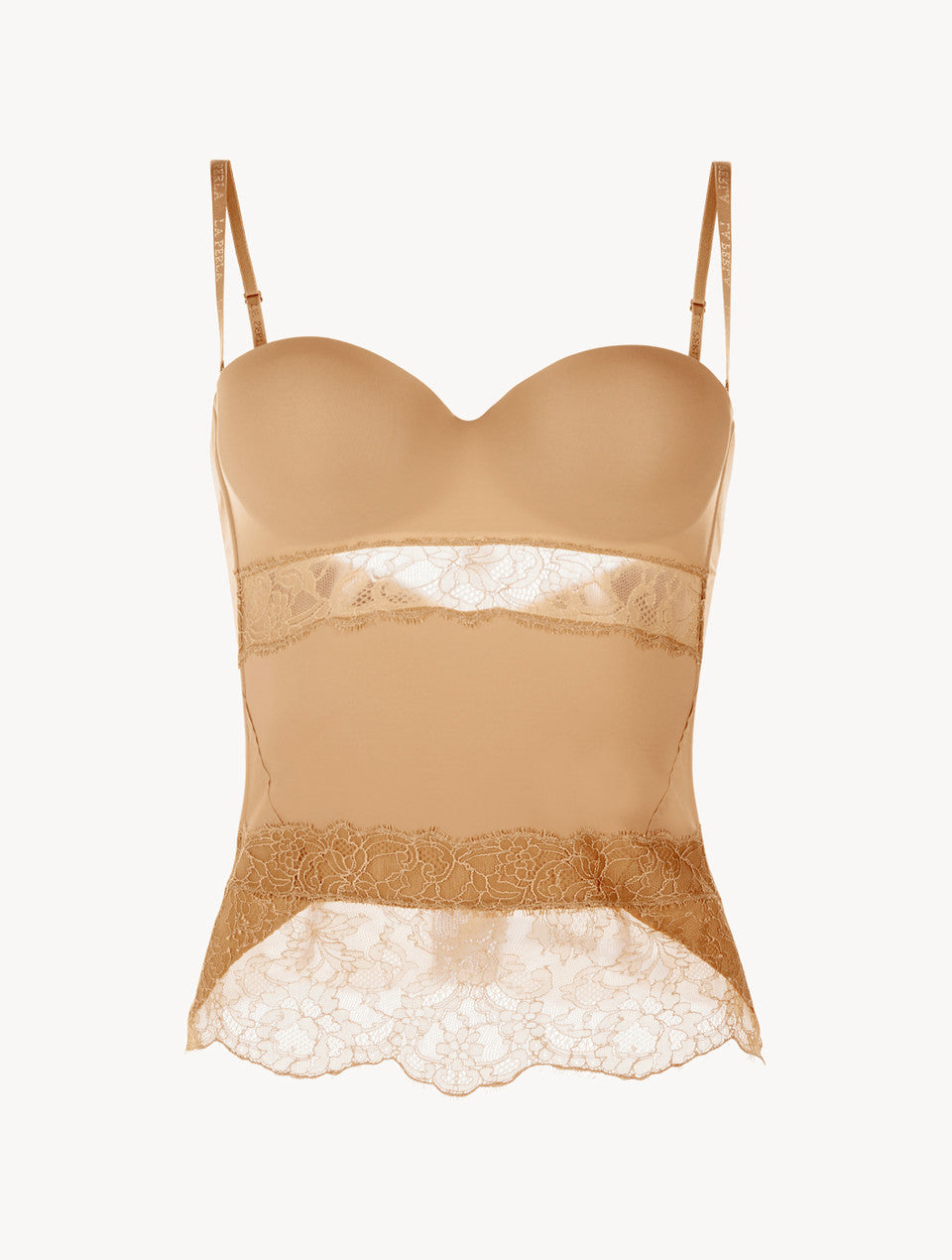 Shape Allure Corsetto beige in Lycra con raffinati dettagli in pizzo Chantilly