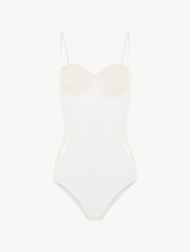 Shape Allure Weißer Body mit Chantilly-Spitze