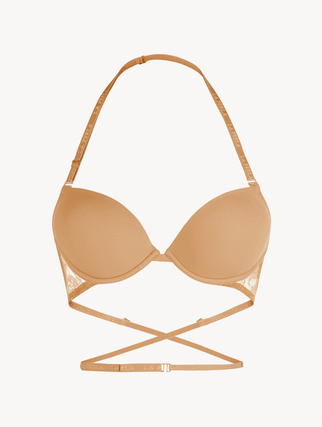 Shape Allure Beige Multiway bra with Chantilly lace
