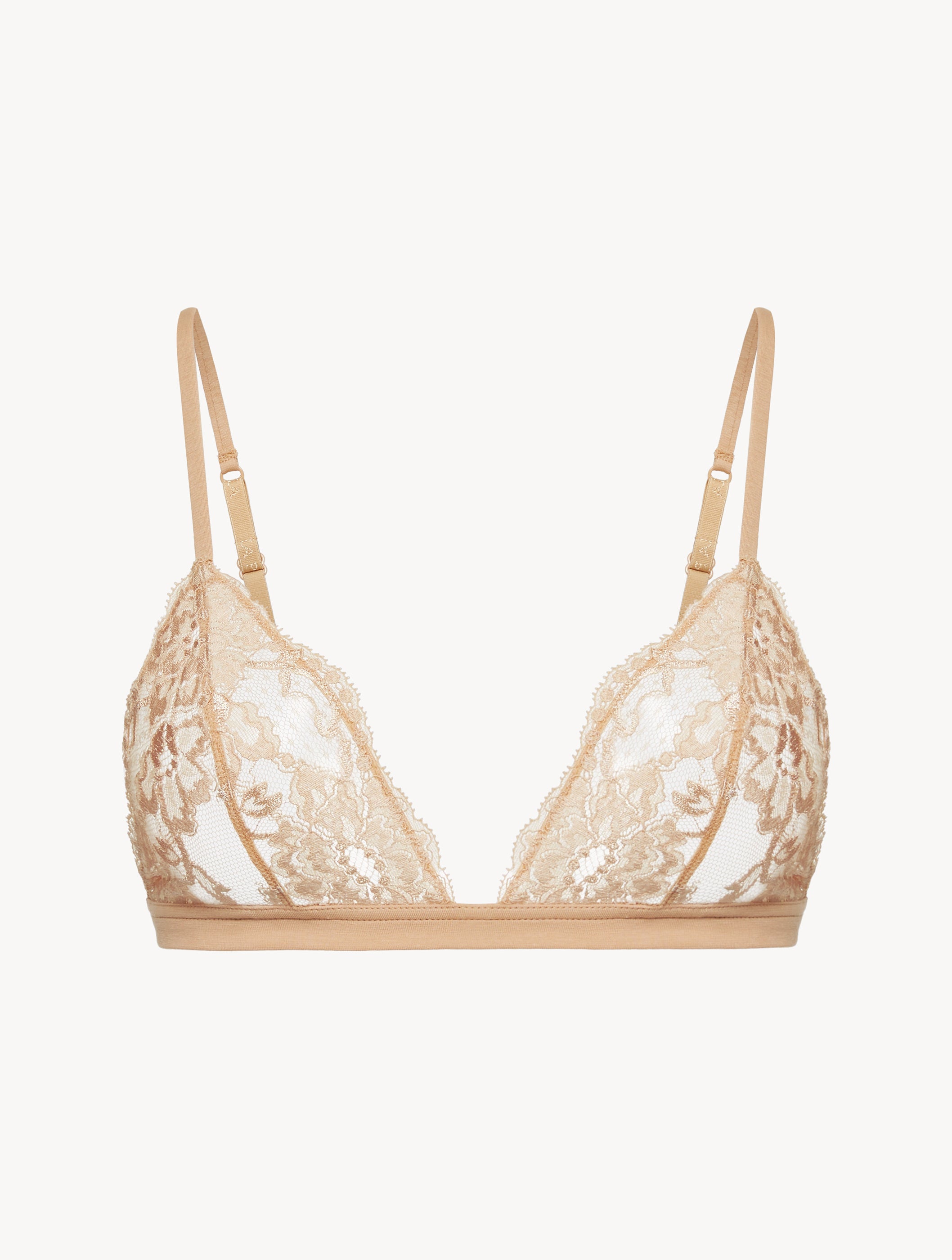 Souple Beige Lace triangle bra