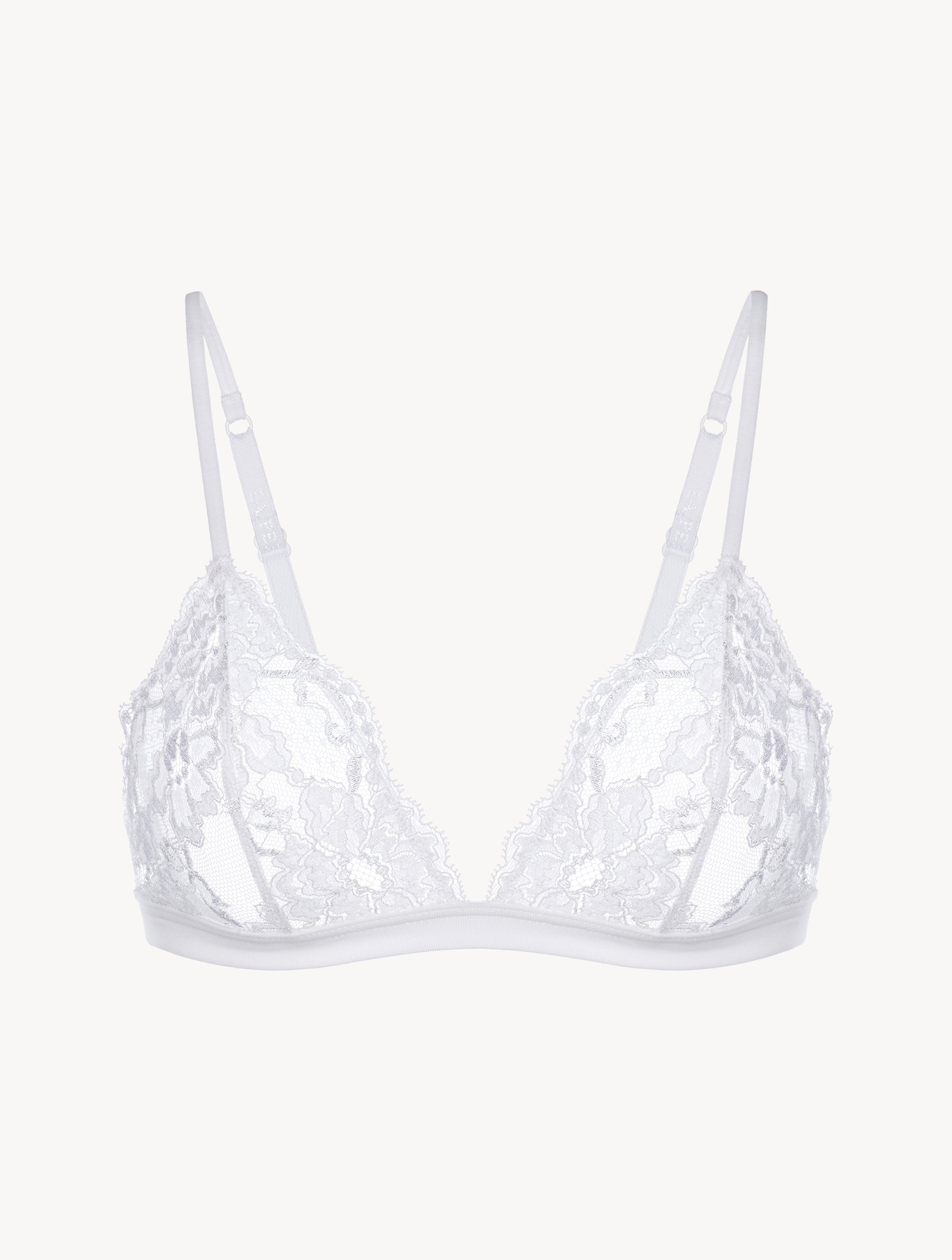 Souple White Lace triangle bra