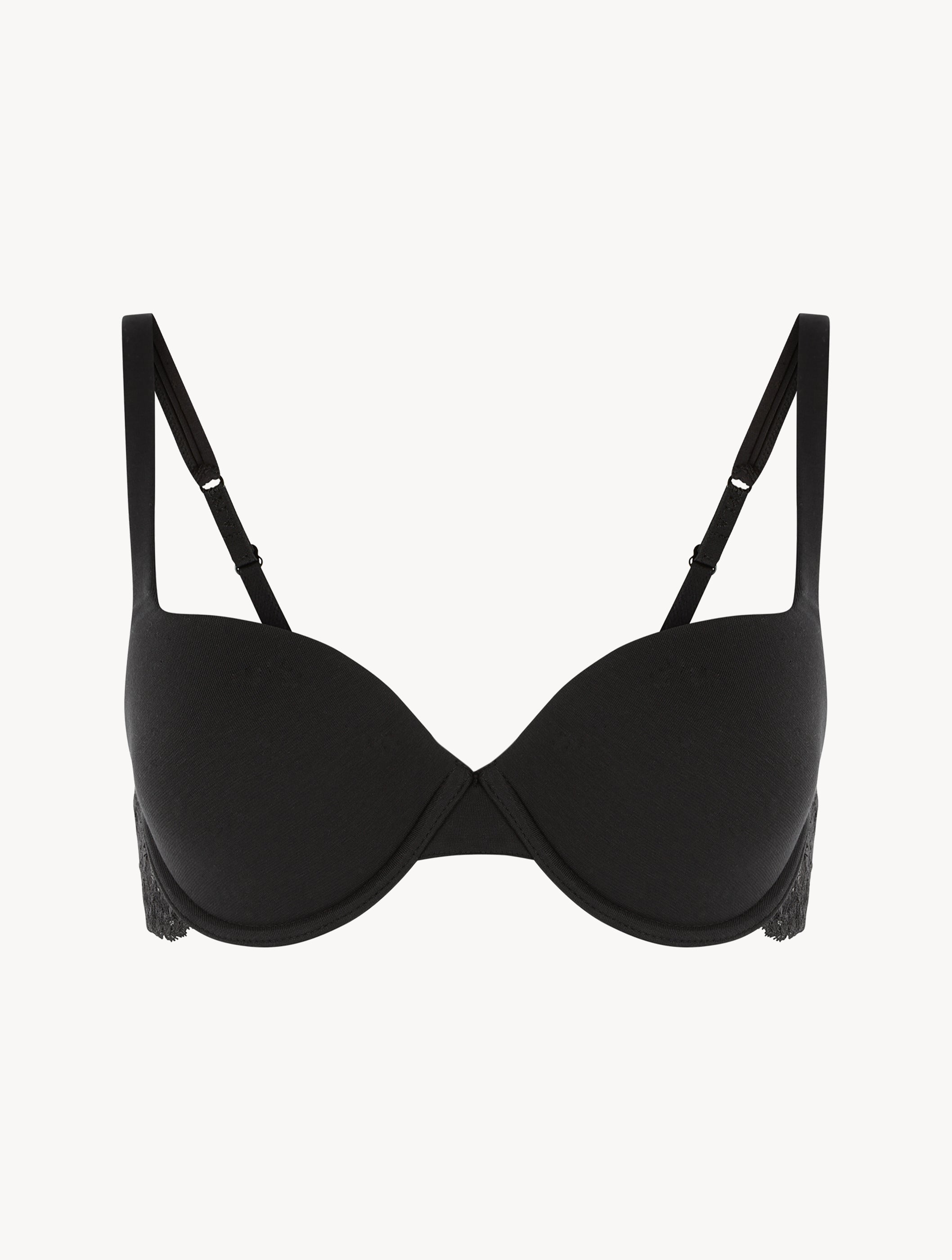 Souple Black cotton T-shirt bra