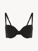 Souple Black cotton T-shirt bra