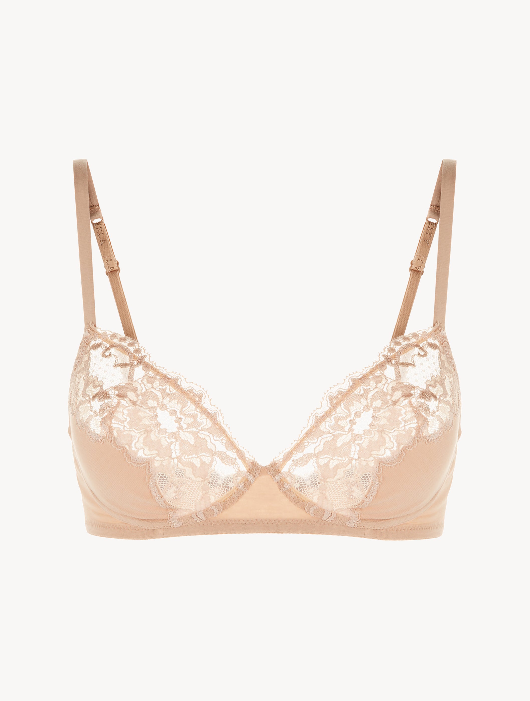Souple Beige cotton non-wired bra