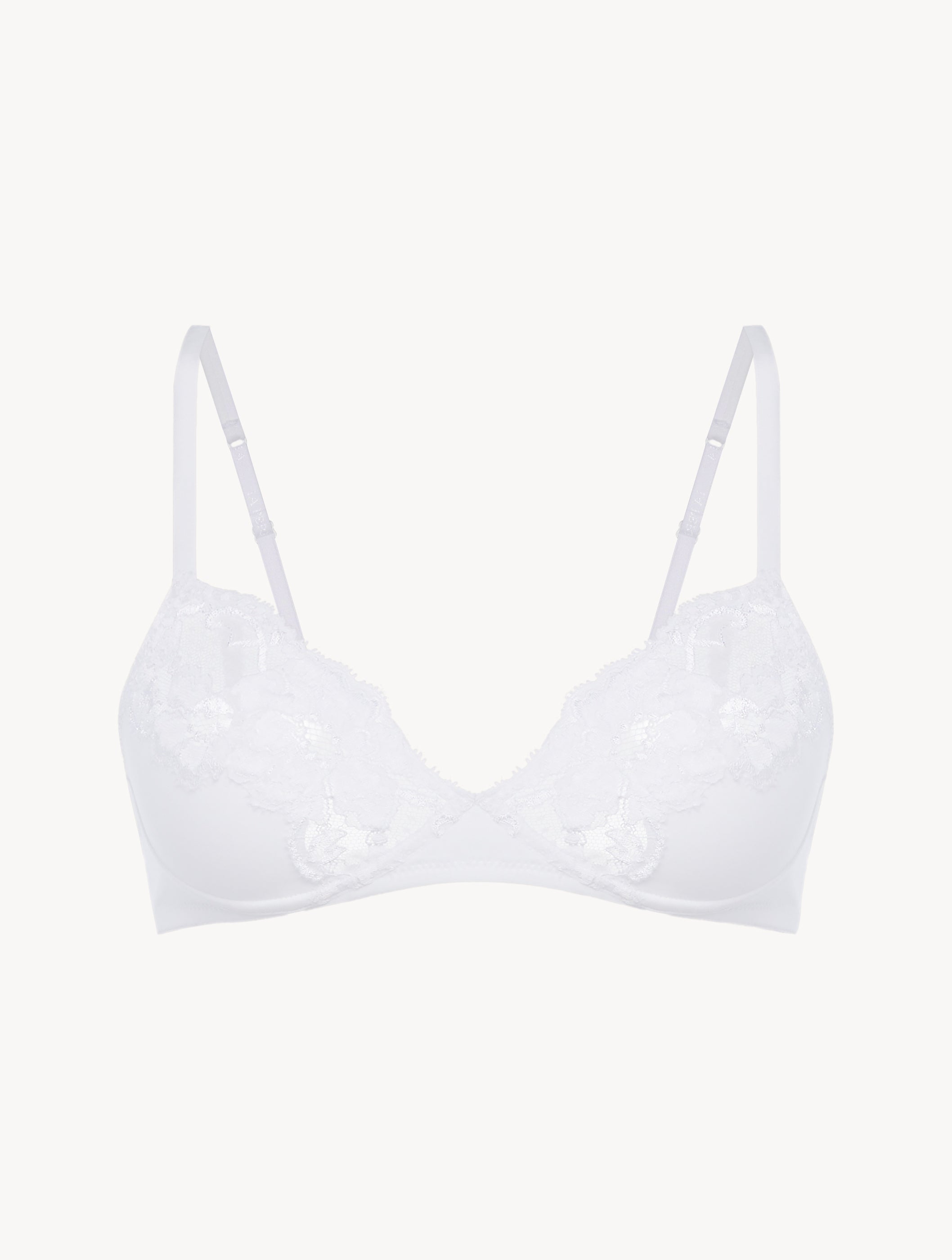 Souple White cotton non-wired bra