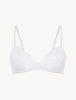 Souple White cotton non-wired bra