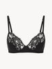 Souple Black cotton non-wired bra