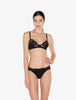 Souple Black cotton non-wired bra