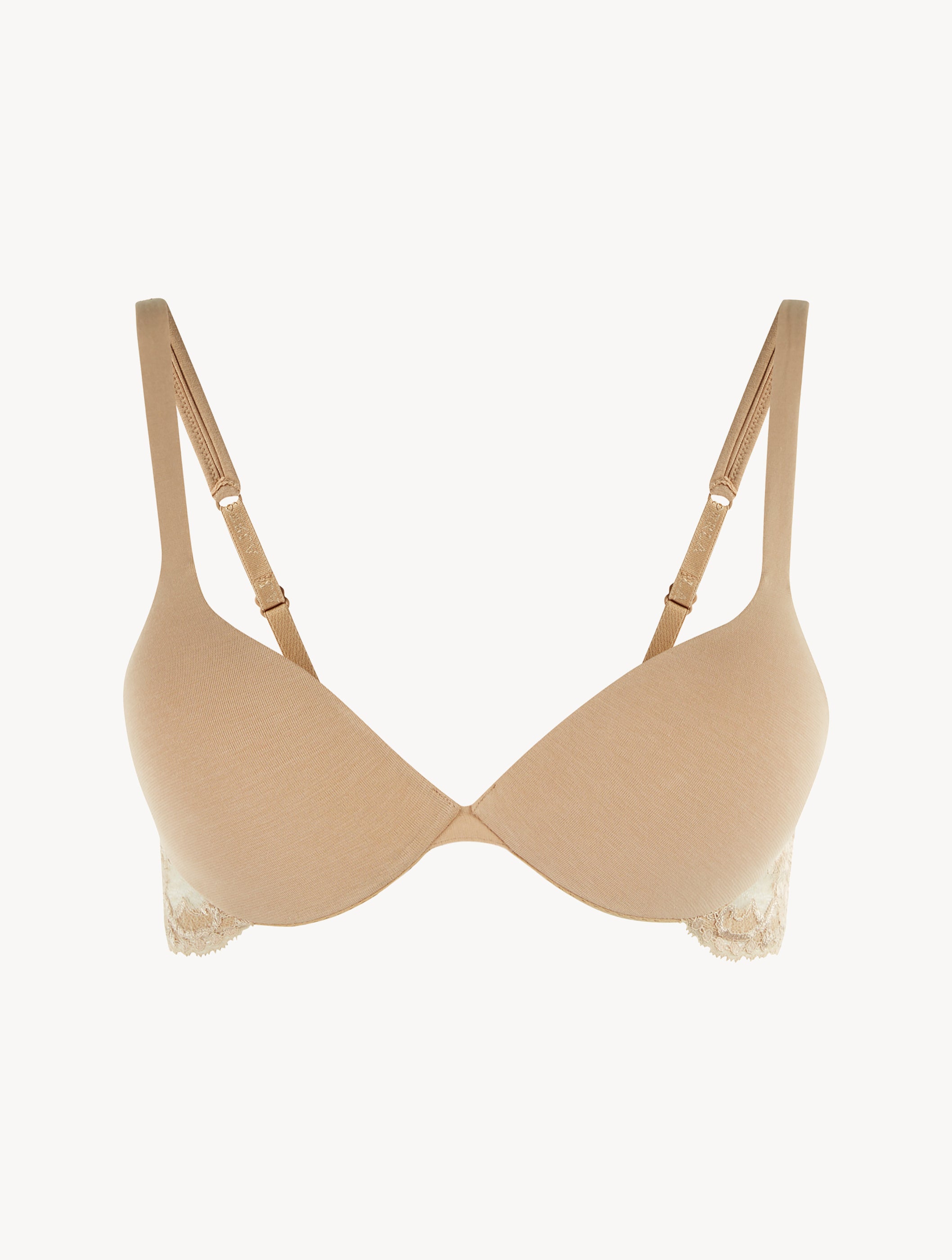 Souple Beige cotton push-up bra