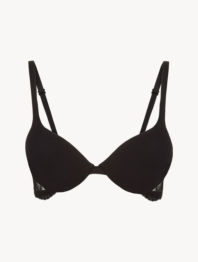 Souple Black cotton push-up bra