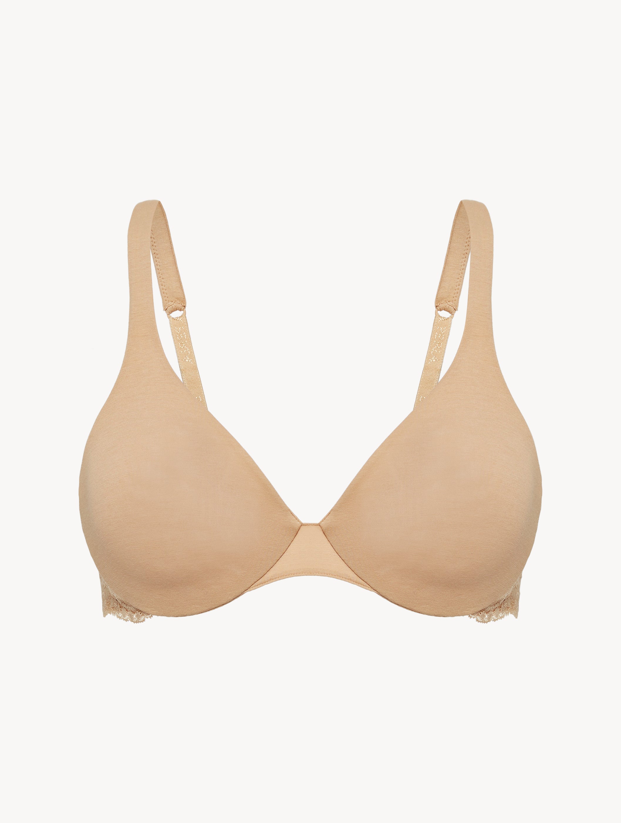 Souple Beige lace and cotton underwired bra