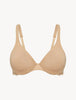 Souple Beige lace and cotton underwired bra
