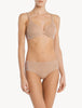 Souple Beige lace and cotton underwired bra