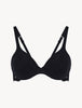 Souple Black lace and cotton underwired bra