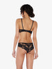 Souple Black lace and cotton underwired bra