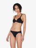 Souple Black lace and cotton underwired bra