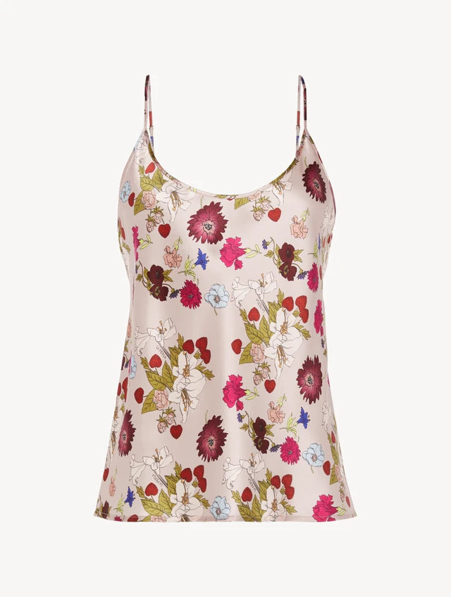 Silk Floral Print Top